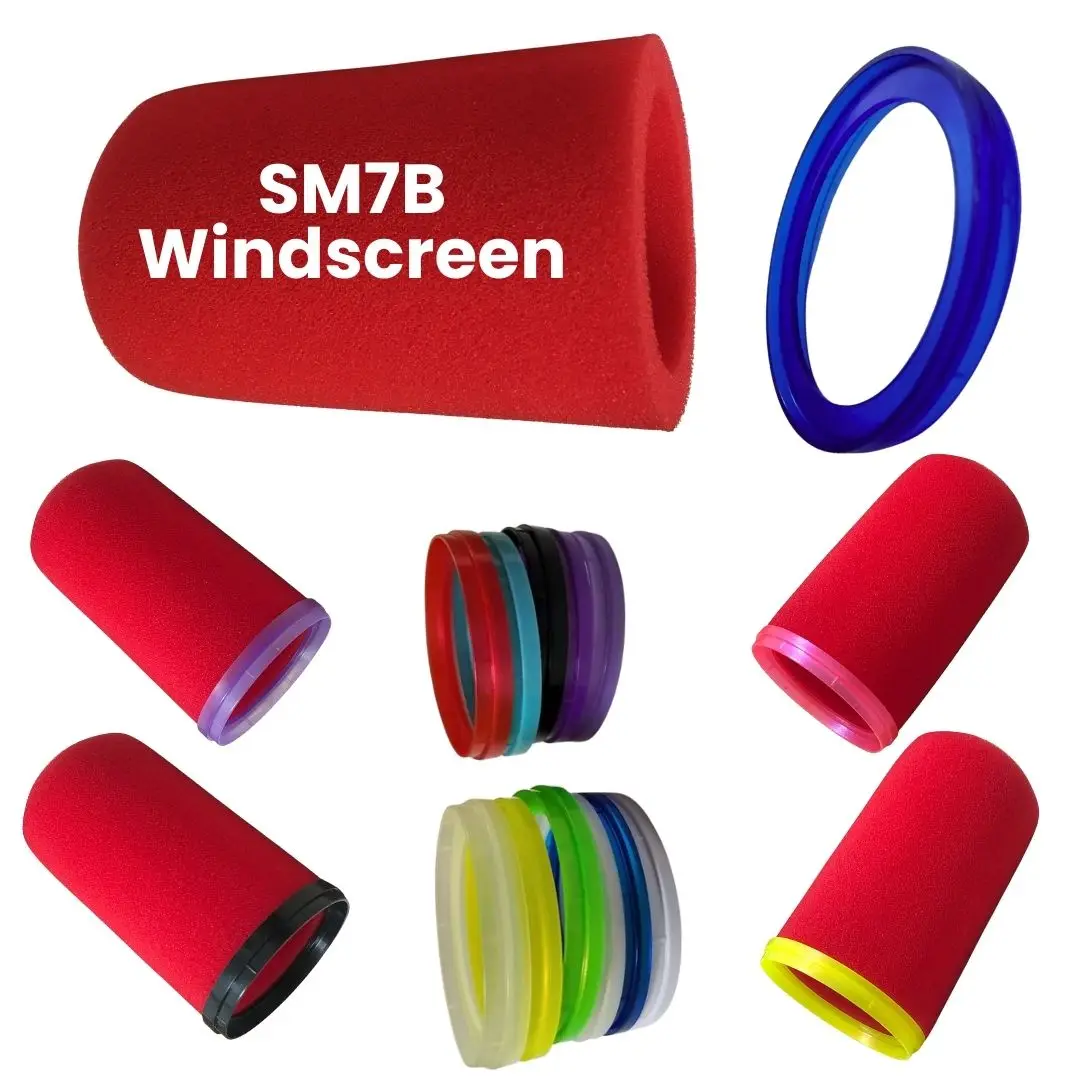Red Soundproof Foam Mic Cover  - đánh giá và giá Shure Mic Mv7