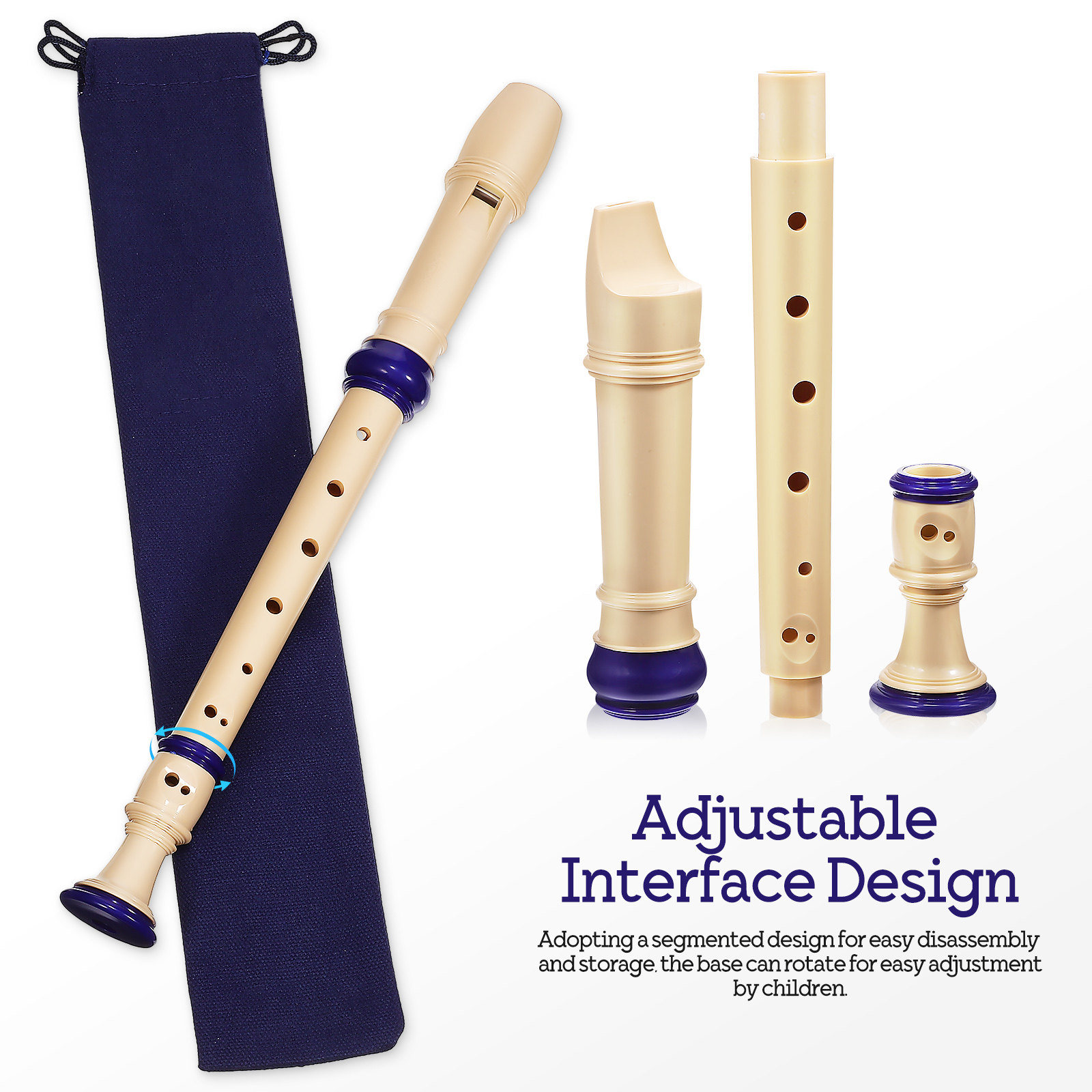 2Pcs Soprano Recorder 8 Holes  - đánh giá và giá Soprano Recorder Plastic