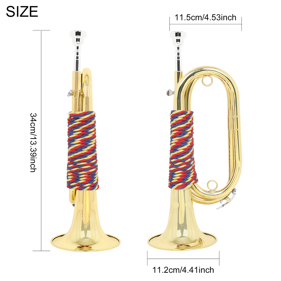 Bb Mini Bugle Trumpet Brass Go - đánh giá và giá Musical Instrument Bugle