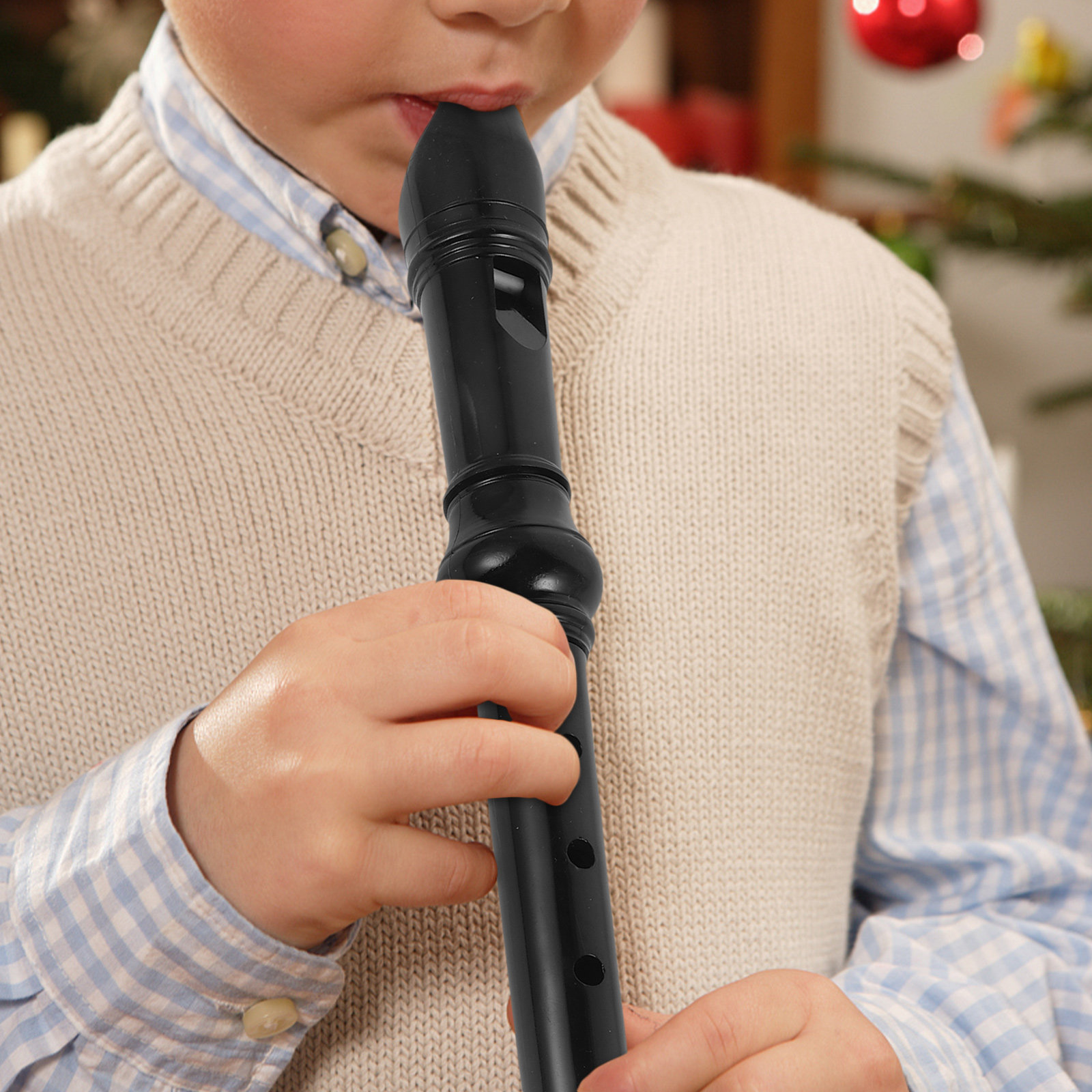 8 Hole Soprano Recorder Black  - đánh giá và giá Soprano Recorder Plastic